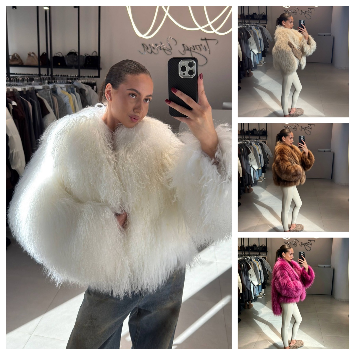 Street Fashion Shanghai - Winter Fashion Women Fux Fur Coat