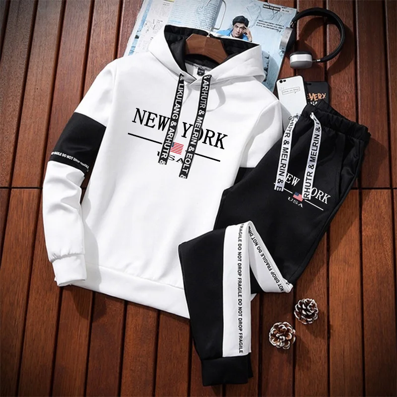 Street Fashion Clothing - Fashion Men's Tracksuit Printing Casual Hooded