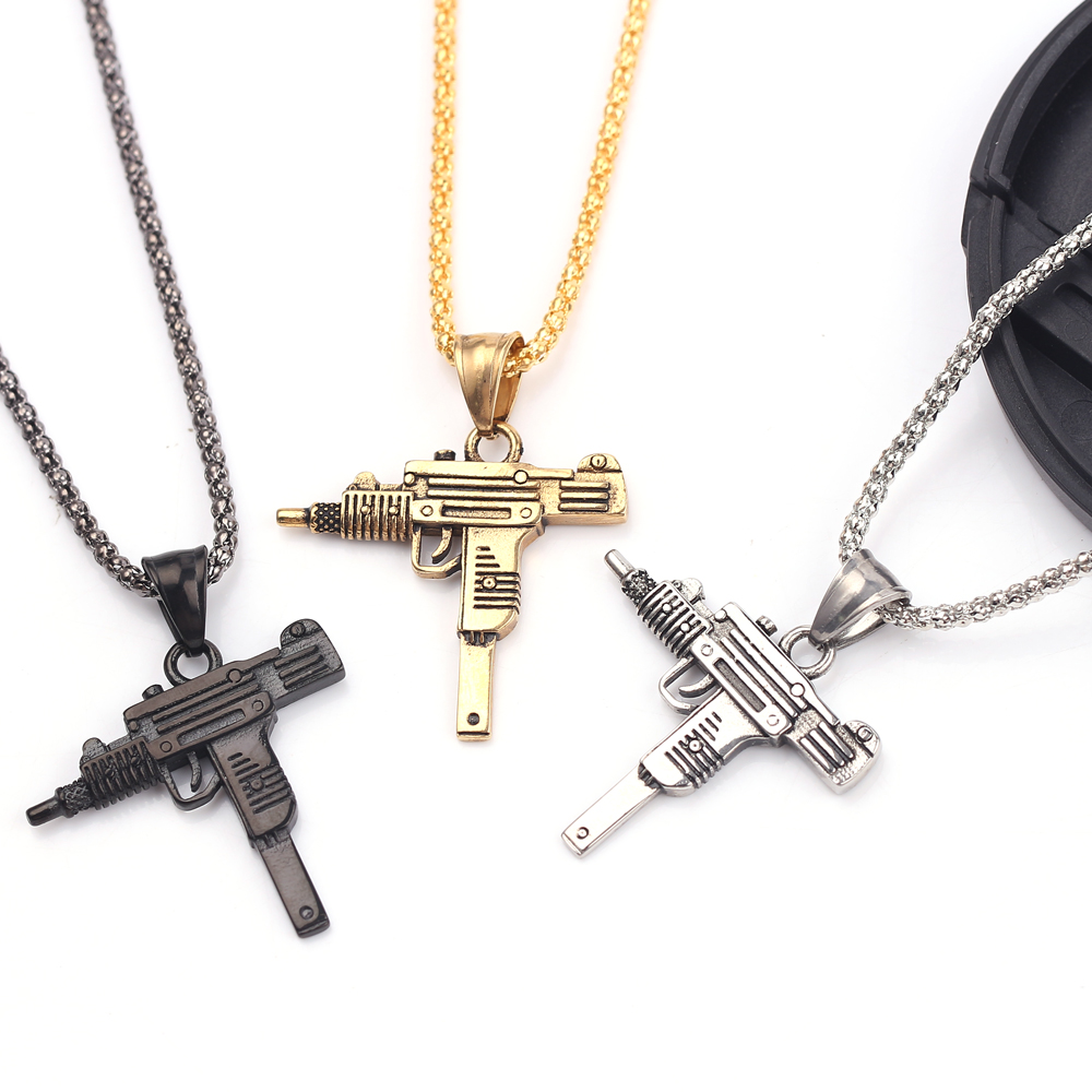 Punk Uzi Pistol Machine Gun Ne - огляд і ціна Street Fashion Necklace