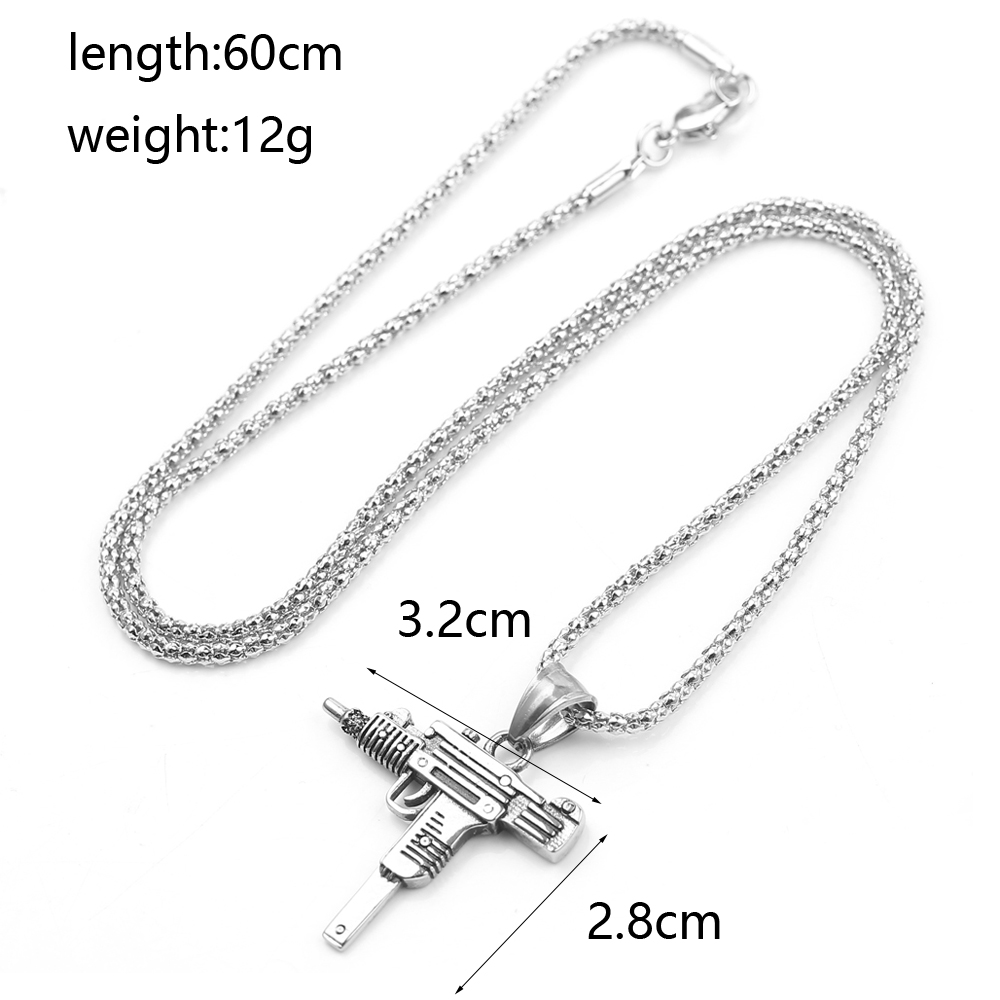 Punk Uzi Pistol Machine Gun Ne - огляд і ціна Street Fashion Necklace