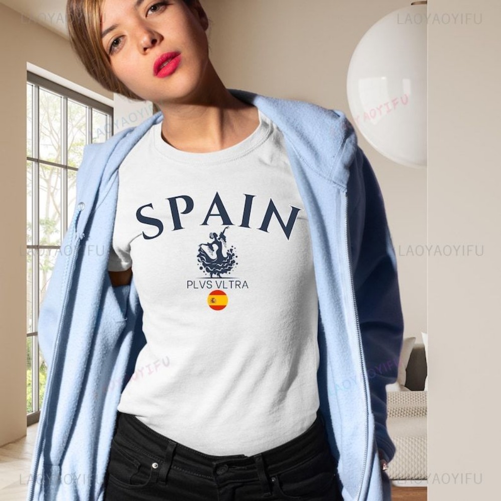 Spain Flag Graphic Printed T-s - огляд і ціна Street Fashion In Spain