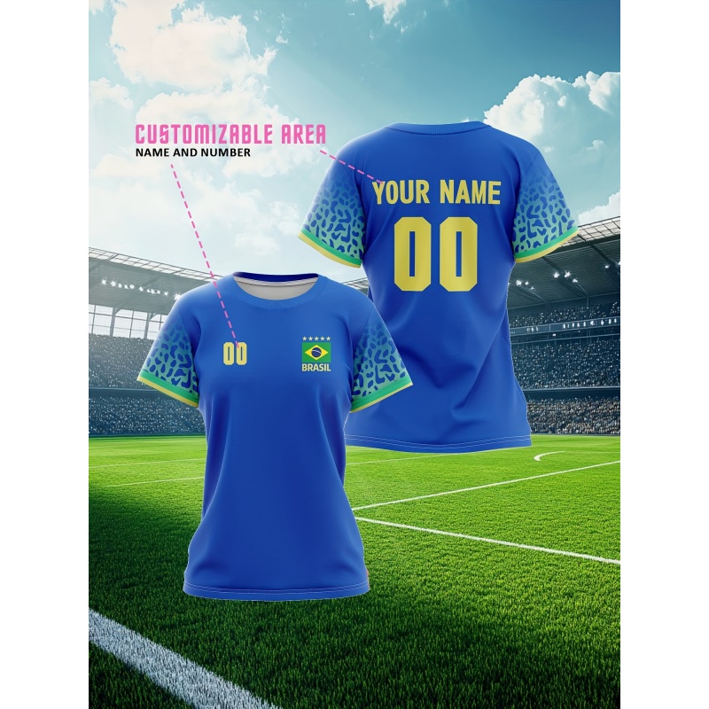 3D Printed Brazil Sports T-Shi - огляд і ціна Street Fashion Brazil