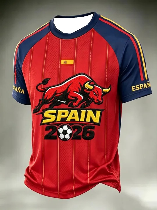 Spain Football Fan T-shirt Sho - огляд і ціна Street Fashion In Spain