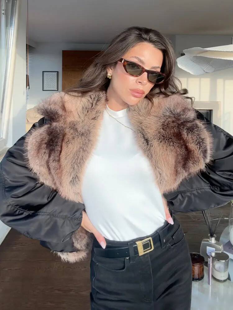 Women Fashion Faux Fur Collare - огляд і ціна Street Fashion Taiwan