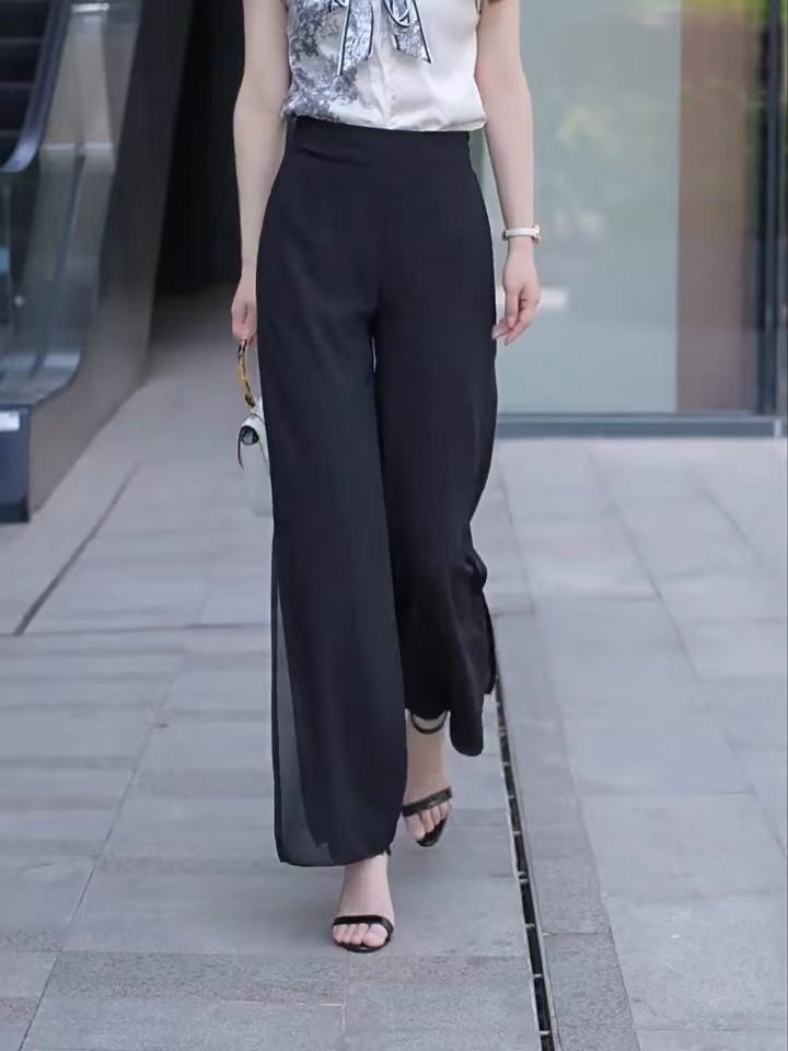 High Slit Solid Black Loose Yo - огляд і ціна Fashion Street Yoga