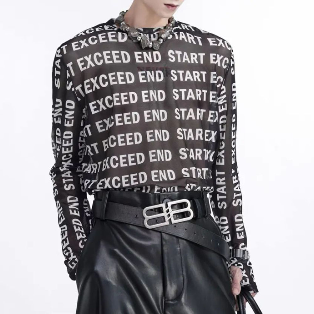 Mens Tops Fashion Letter Print - огляд і ціна Street Fashion For Boy