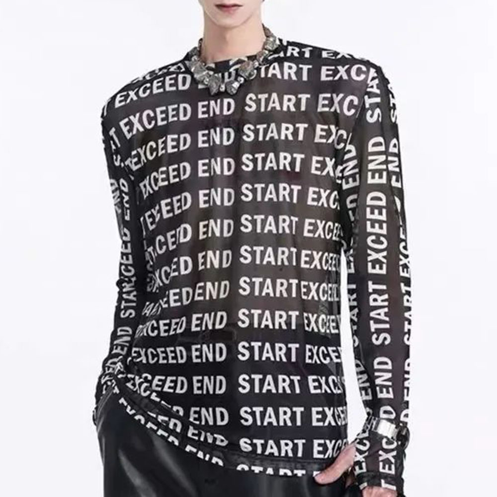 Mens Tops Fashion Letter Print - огляд і ціна Street Fashion For Boy