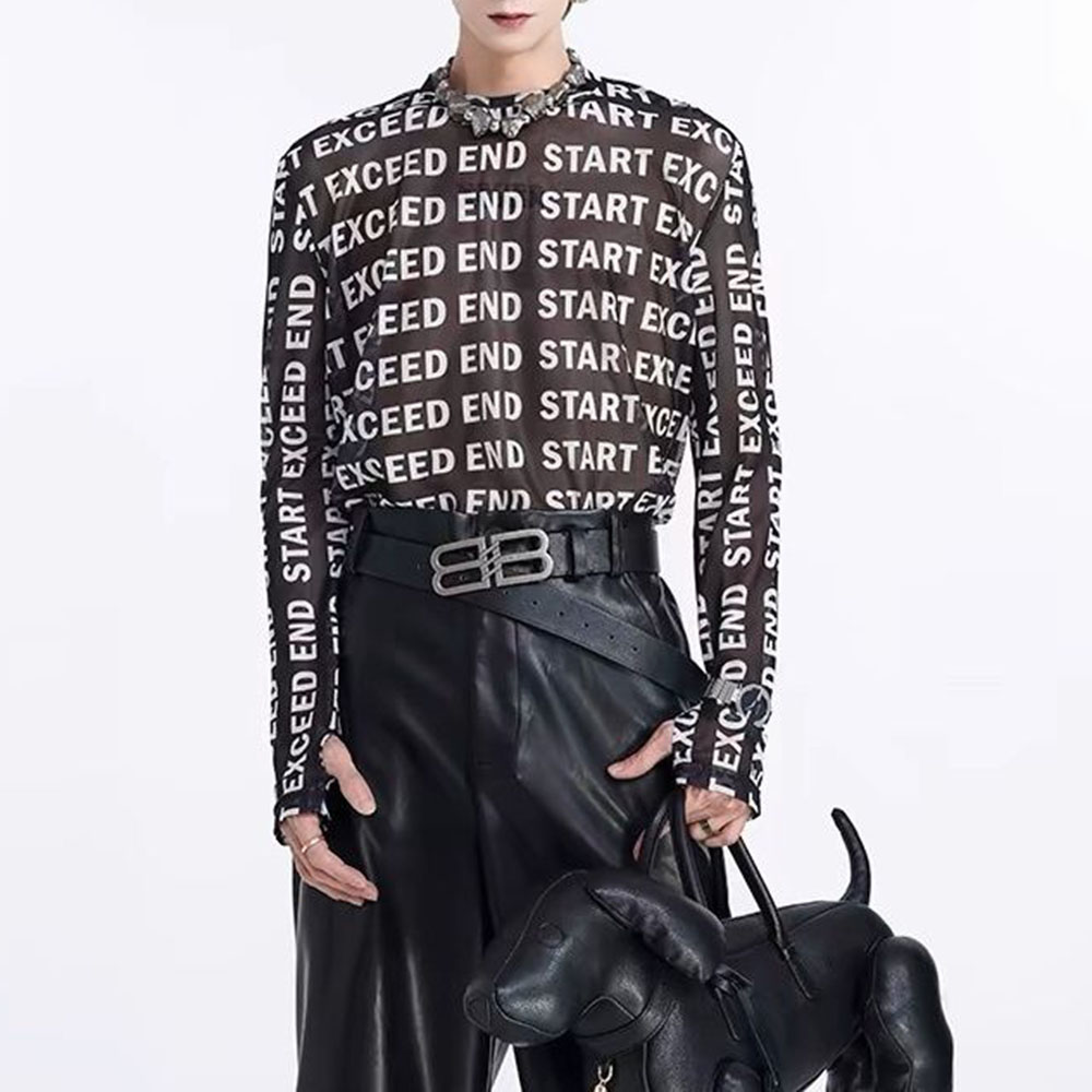Mens Tops Fashion Letter Print - огляд і ціна Street Fashion For Boy