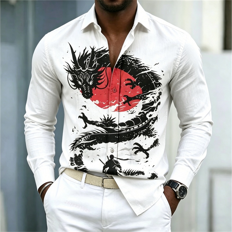 2026 New Men's Shirt White Bla - огляд і ціна Street Fashion Styles