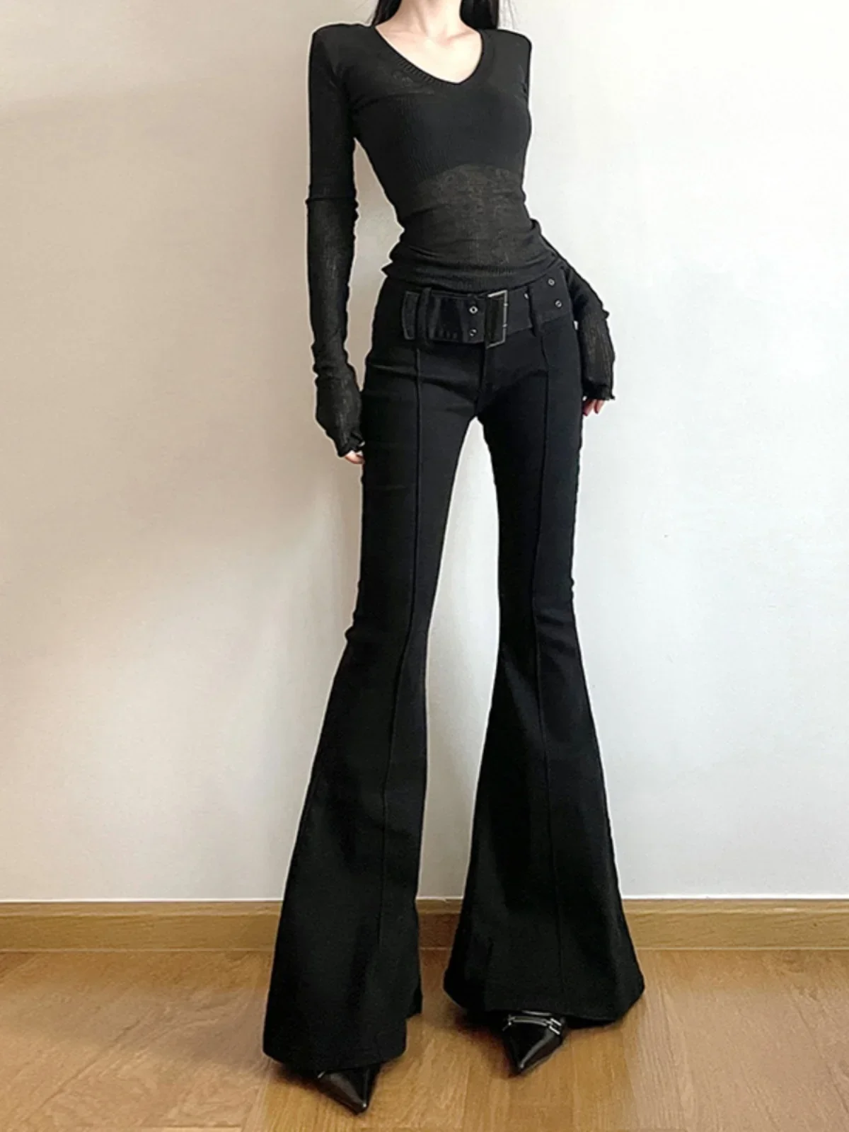 Women's Black Jeans Flare Pant - огляд і ціна Fashion Street Yoga