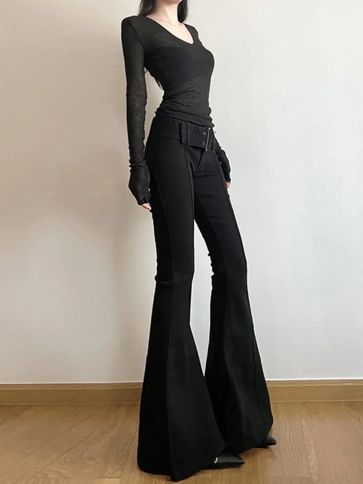 Women's Black Jeans Flare Pant - огляд і ціна Fashion Street Yoga