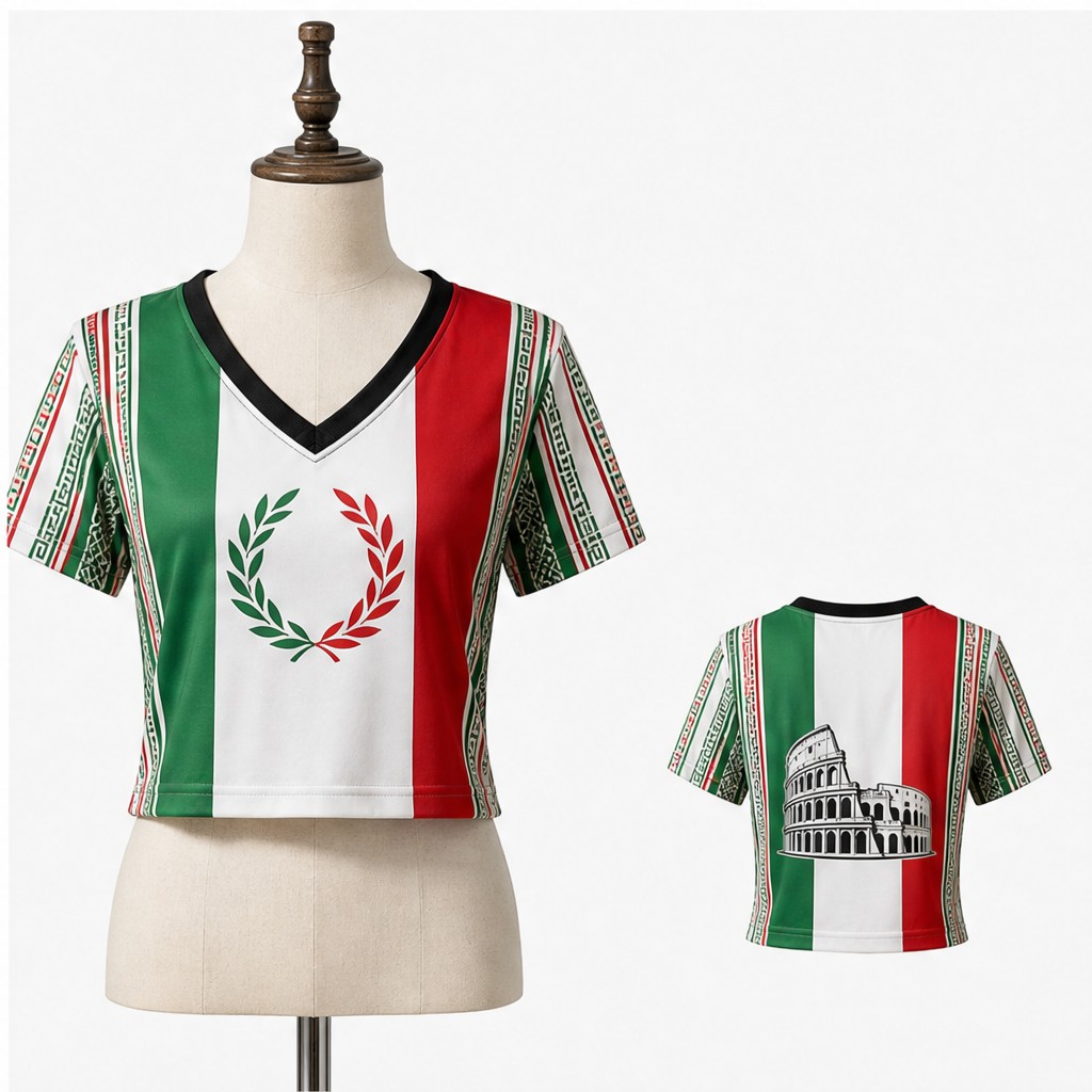 Women Italy V Neck Crop Top La - огляд і ціна Italy Fashion Street