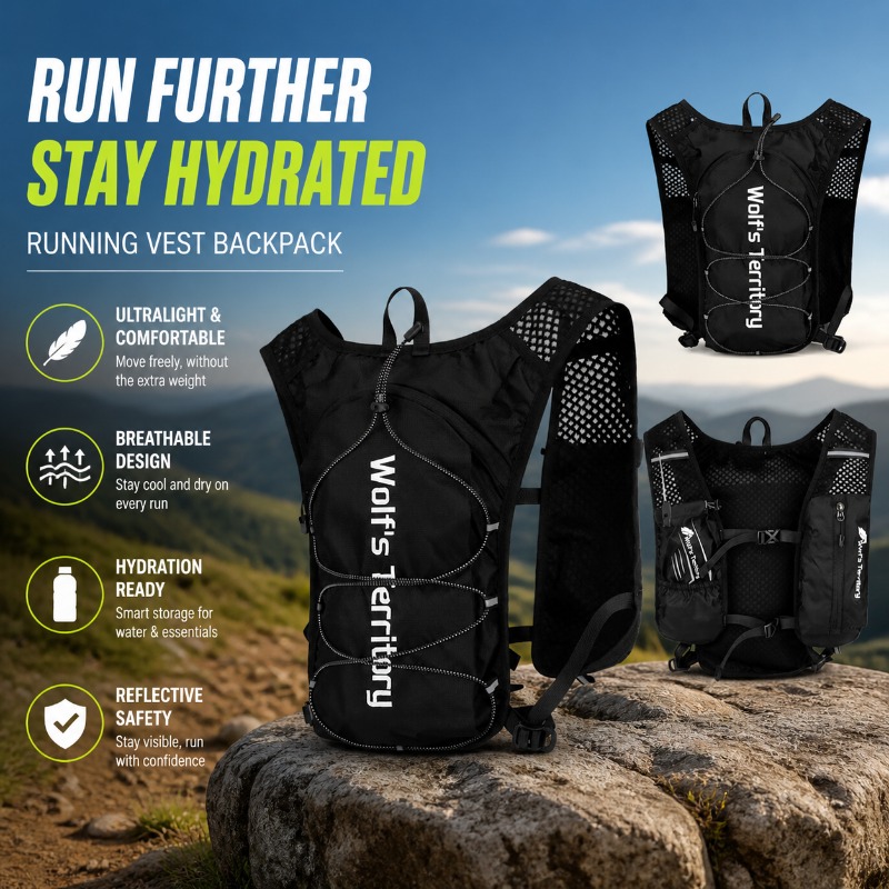 Running Vest Backpack Marathon - огляд і ціна Reflective Jacket Running