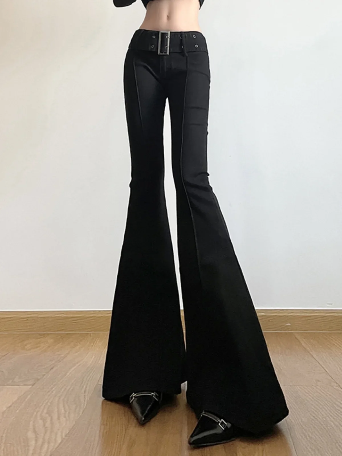 Women's Black Flared Pants Ret - огляд і ціна Fashion Street Yoga