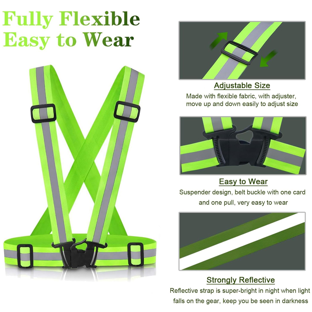 1Pcs Night Running Vest High V - огляд і ціна Reflective Jacket Running