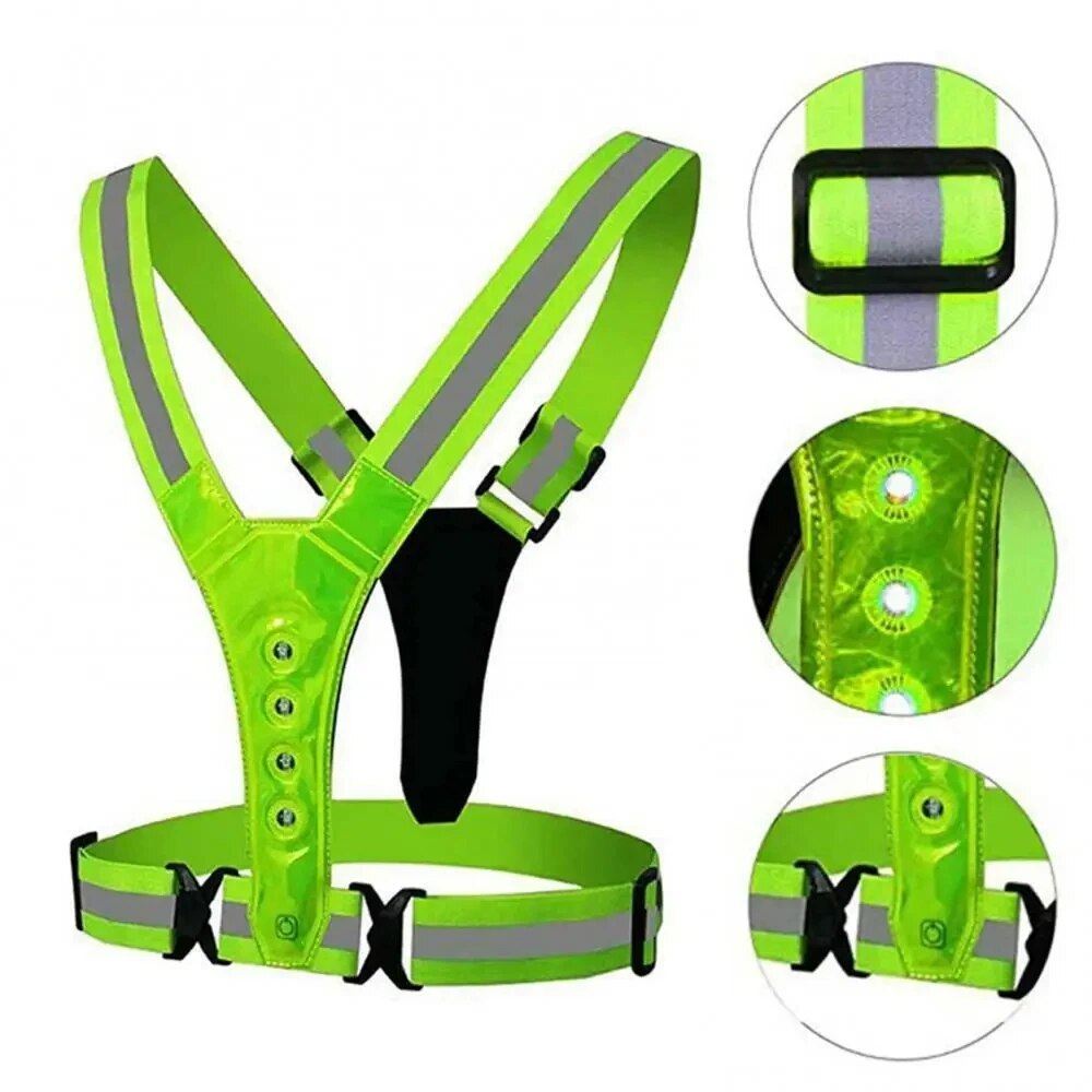 LED Running Vest Reflective Gl - огляд і ціна Reflective Jacket Running
