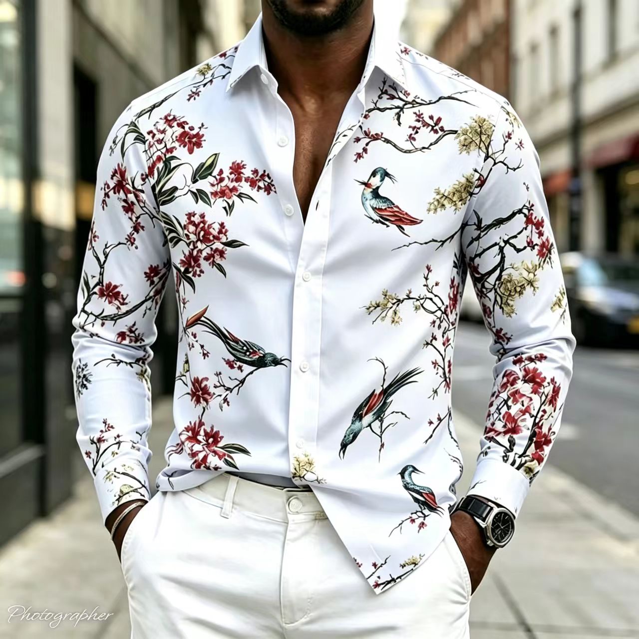 2026 New Men's Shirt Collar Lo - огляд і ціна Street Fashion Shanghai