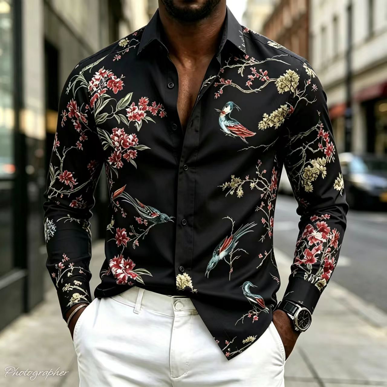 2026 New Men's Shirt Collar Lo - огляд і ціна Street Fashion Shanghai