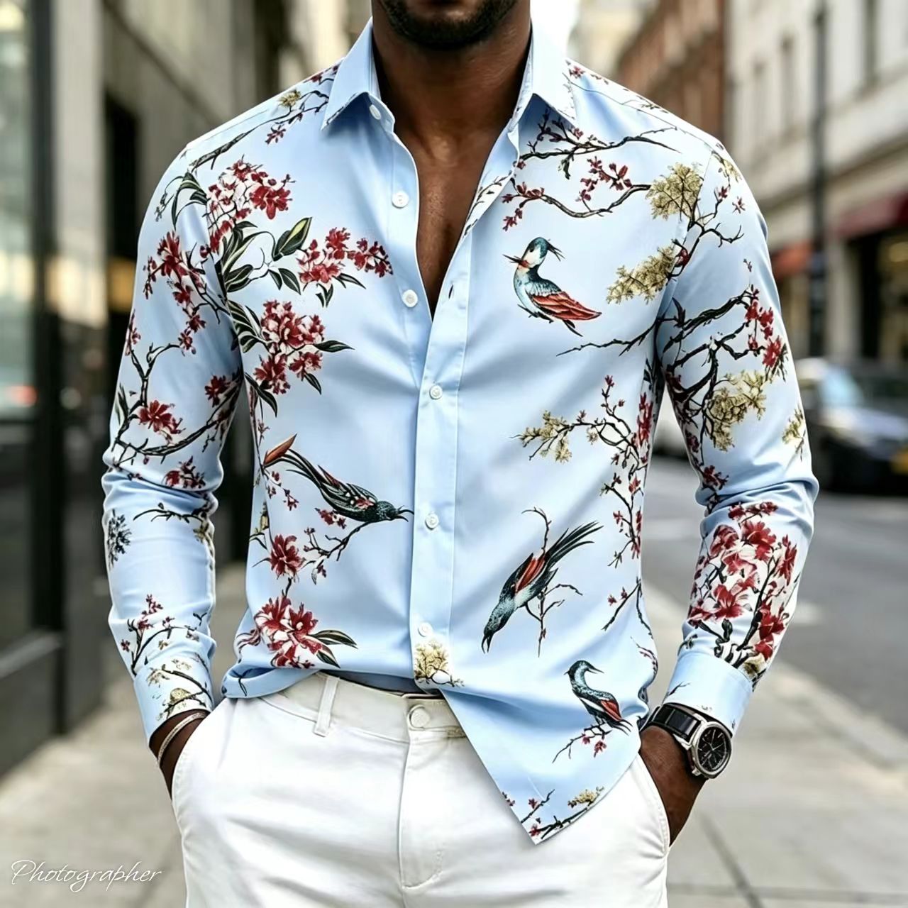 2026 New Men's Shirt Collar Lo - огляд і ціна Street Fashion Shanghai