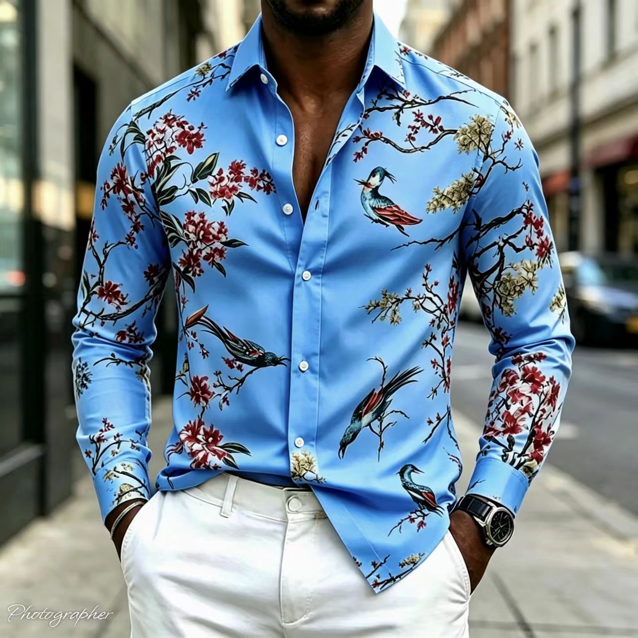 2026 New Men's Shirt Collar Lo - огляд і ціна Street Fashion Shanghai