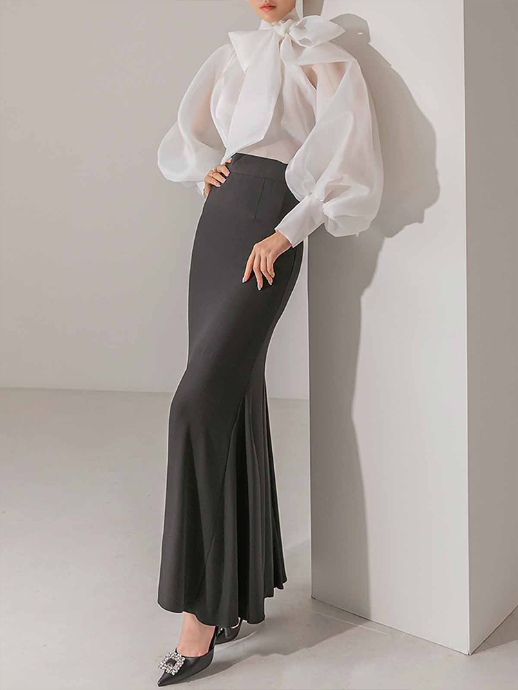 Women's Elegant Lantern Sleeve - огляд і ціна Street Fashion Necklace