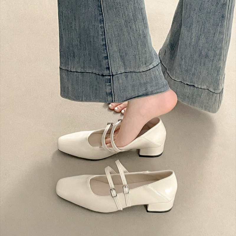 Square Toe Low Heel Women Silv - огляд і ціна Street Fashion Styles
