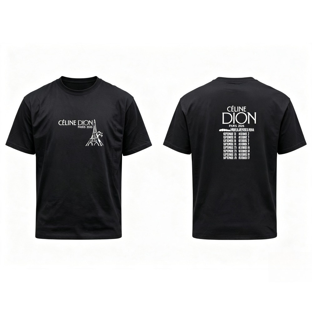Celine Dion Paris 2026 Tour T- - огляд і ціна Street Fashion In Paris