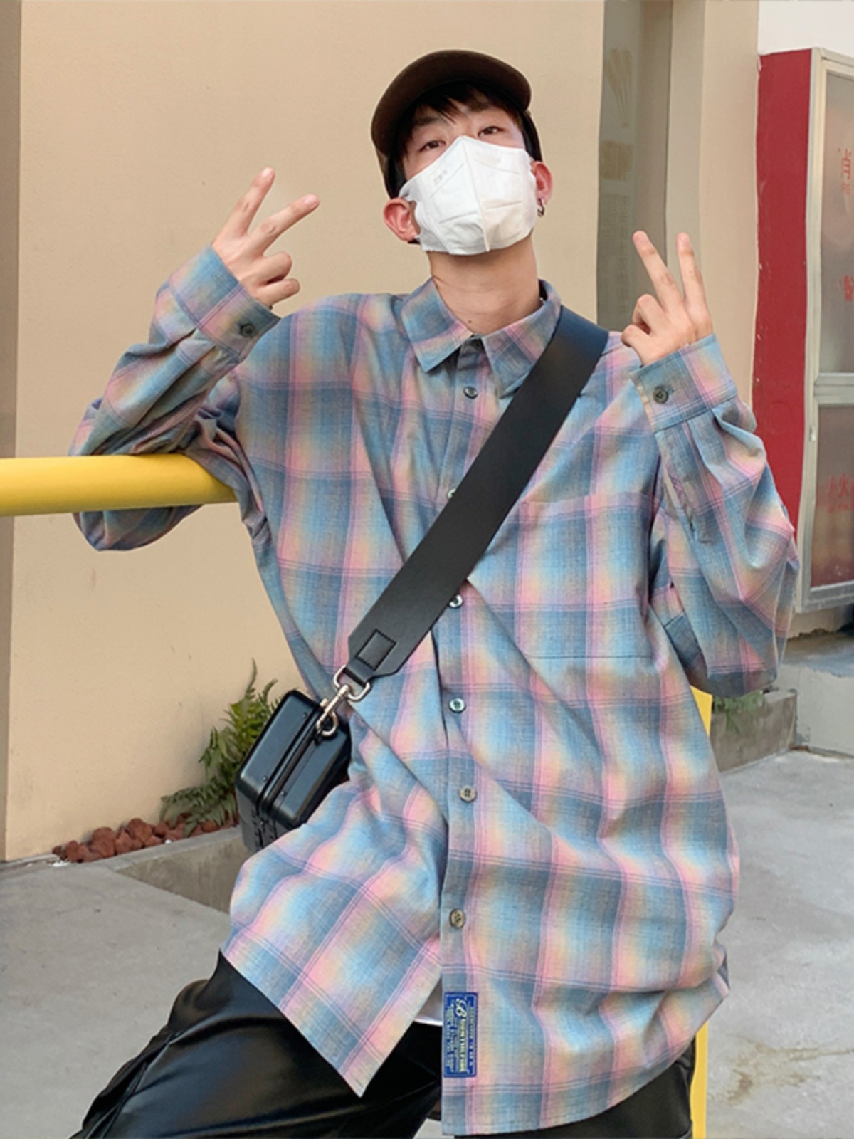 Men's Plaid Long Sleeve Shirt  - огляд і ціна Street Fashion Co