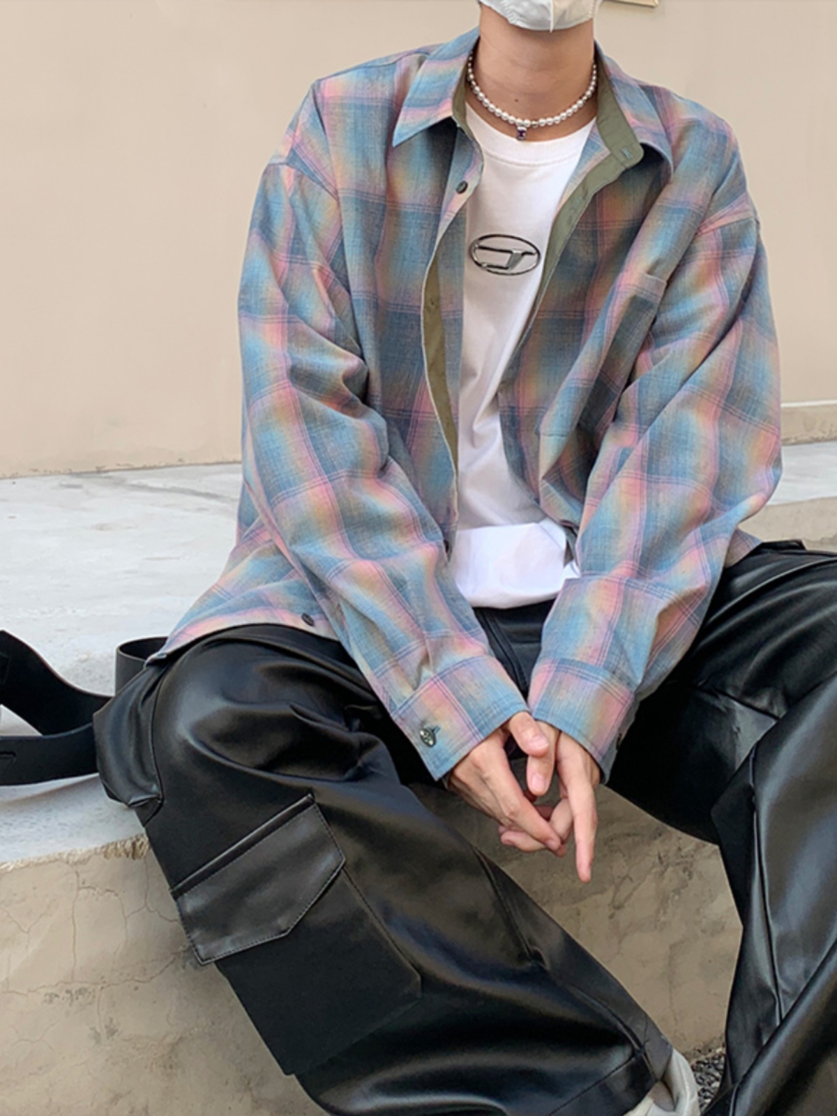 Men's Plaid Long Sleeve Shirt  - огляд і ціна Street Fashion Co