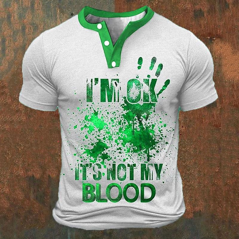 Funny 3D Letter Print Men's He - огляд і ціна Street Fashion Clothing