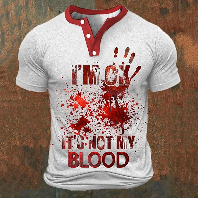 Funny 3D Letter Print Men's He - огляд і ціна Street Fashion Clothing