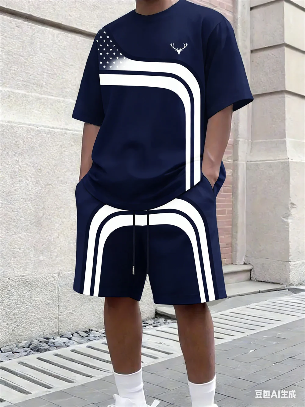 Fashion Summer Men's Stripe Pr - огляд і ціна Street Fashion Clothing